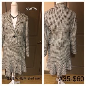 NWT sz 8 WHBM skirt suit